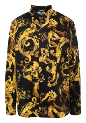 Versace Jeans Couture baroque-print cotton shirt - Black