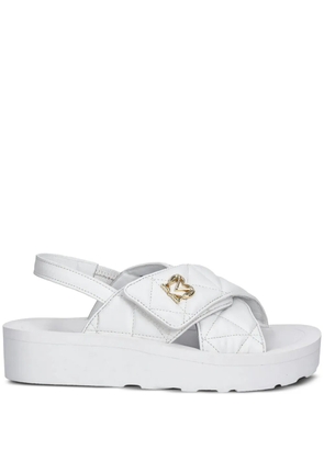 Love Moschino quilted sandals - White