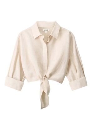 STAUD Lisa linen blouse - Neutrals
