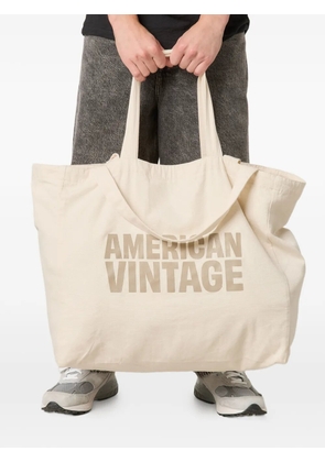American Vintage Lycaz logo-print tote bag - Neutrals