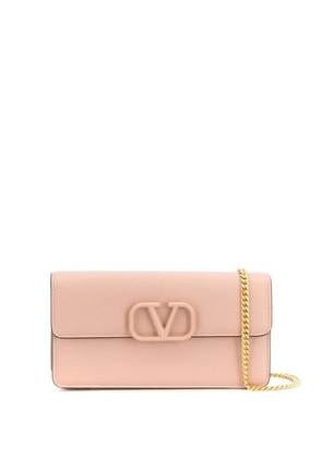 Valentino Garavani VLogo Signature leather wallet-on-chain - Neutrals