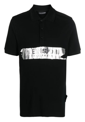 Plein Sport SS Silver Brush cotton polo shirt - Black