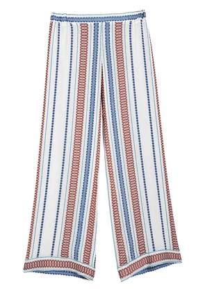 Zeus+Dione striped trousers - White