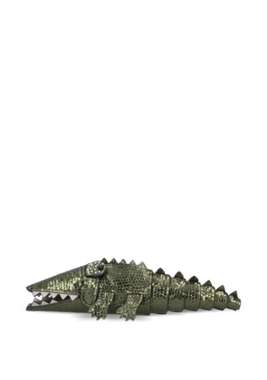Anya Hindmarch crocodile charm keyring - Green