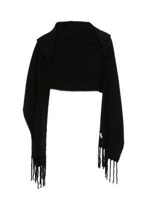 Destin fringe-detail scarf - Black