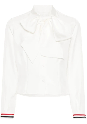 Thom Browne RWB-stripe silk shirt - White