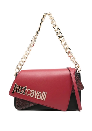 Just Cavalli logo-lettering shoulder bag - Red