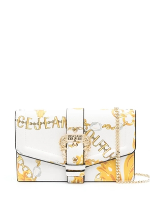 Versace Jeans Couture baroque-print cross body bag - White