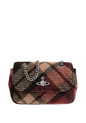 Vivienne Westwood small tartan-pattern chain-strap wallet - Brown