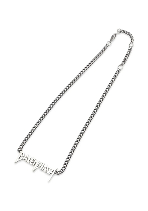 Balenciaga Pre-Owned 2010s Typo Metal necklace - Silver