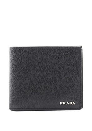 Prada Pre-Owned 2010s logo-lettering leather wallet - Black