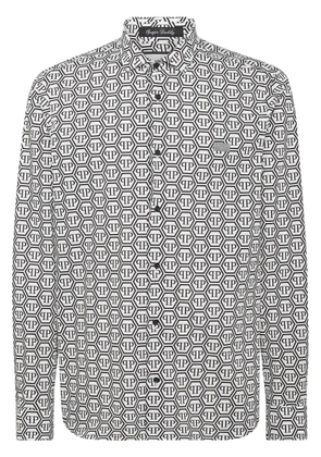 Philipp Plein monogram-print shirt - Black