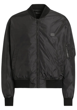 Dolce & Gabbana logo-plaque bomber jacket - Black