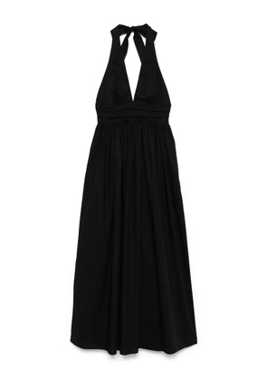 Matteau plunge halterneck midi dress - Black