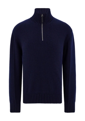 Ferragamo high neck ribbed pullover - Blue
