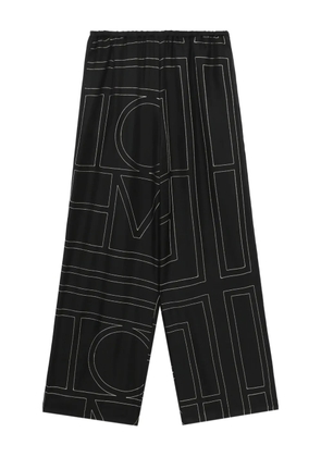 TOTEME monogram geometric trousers - Black