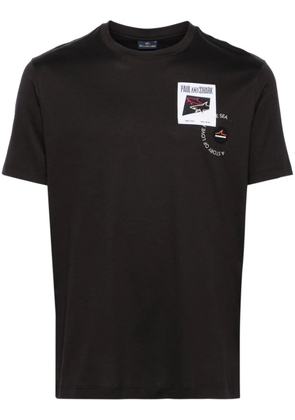 Paul & Shark logo-patch cotton T-shirt - Black