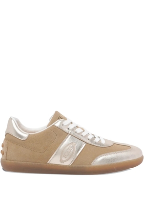 Tod's tab logo suede sneakers - Neutrals