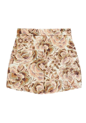 Valentino Garavani floral-jacquard shorts - Neutrals