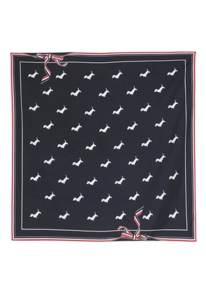 Thom Browne Hector-motif silk scarf - Blue