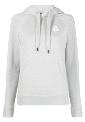 MARANT ÉTOILE Malibu flocked-logo hoodie - Blue
