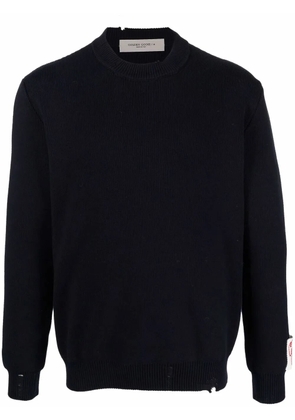 Golden Goose distressed crew neck sweatshirt - Blue