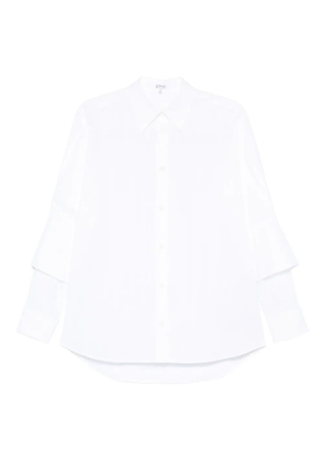 LOEWE long-sleeved cotton shirt - White