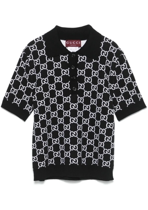 Gucci reversible GG-jacquard polo top - Black
