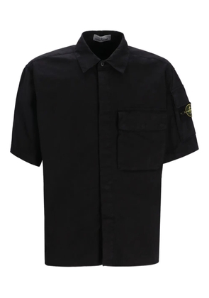 Stone Island patch-pocket short-sleeve shirt - Black