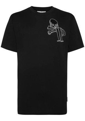 Philipp Plein rhinestone-embellished cotton T-shirt - Black