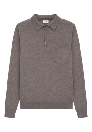 Saint Laurent patch-pocket polo shirt - Brown