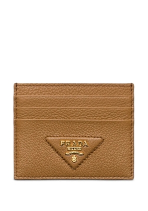 Prada textured cardholder - Brown
