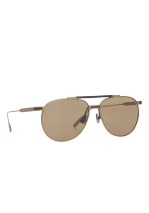 Brunello Cucinelli round pilot sunglasses - Yellow