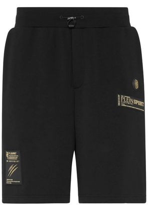 Plein Sport logo-appliqué shorts - Black
