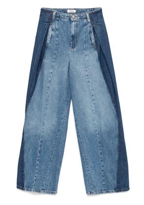 SANDRO contrasting-panels jeans - Blue