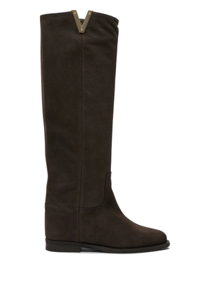 Via Roma 15 leather boots - Brown