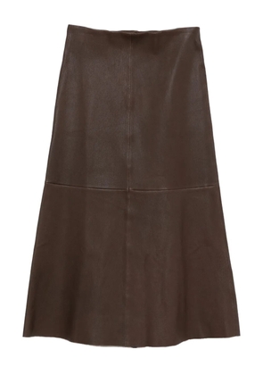 By Malene Birger A-line leather skirt - Brown