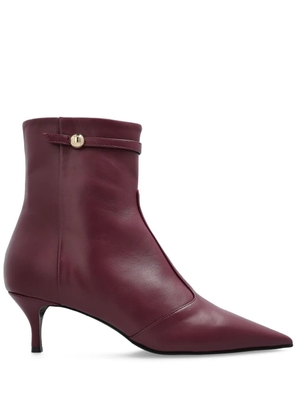 Furla 60mm leather heeled boots - Red