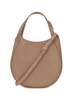 Longchamp small grained-leather handbag - Neutrals