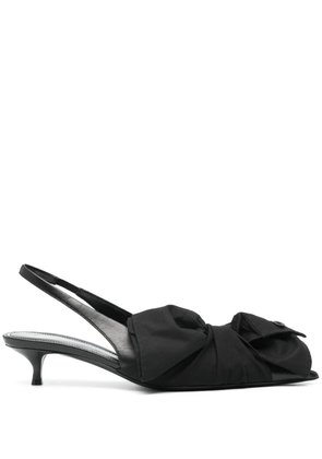 Balenciaga 40mm bow leather pumps - Black