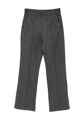 Max Mara herringbone cropped trousers - Grey