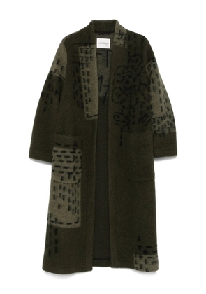Ottod'Ame patchwork pocket long coat - Green