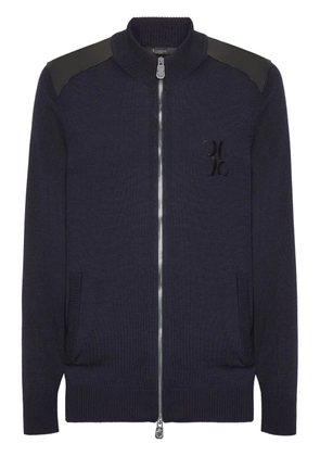 Billionaire logo-embroidered track jacket - Blue