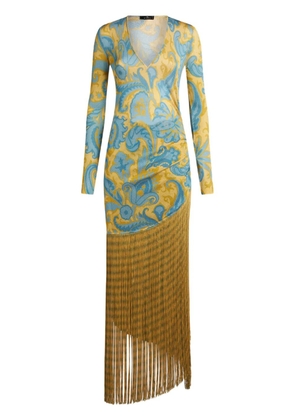 ETRO fringed dress - Blue