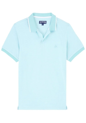 Vilebrequin logo-embroidered organic cotton polo shirt - Blue