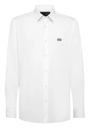 Philipp Plein stud-detailing poplin shirt - White