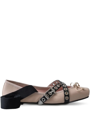 Pretty Ballerinas leather ballerina shoes - Pink