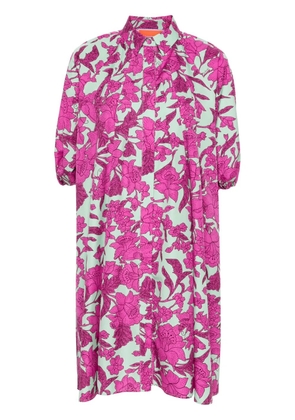 La DoubleJ Sunburst cotton midi dress - Purple