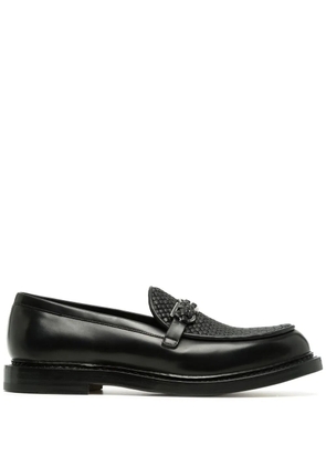 Ferragamo Gancini-plaque leather loafers - Black
