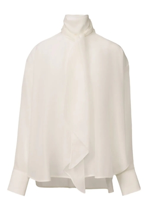Fabiana Filippi high-neck silk blouse - White